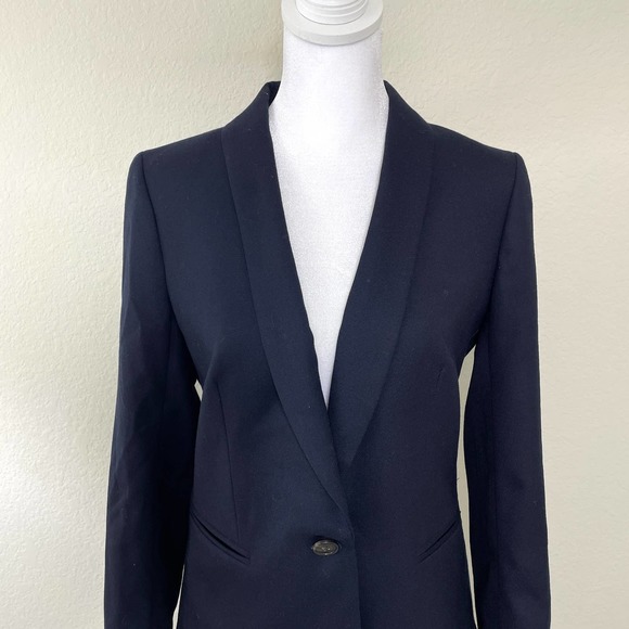 J. Crew Parke Blazer Jacket Wool Navy Blue Size 2 - Picture 4 of 14
